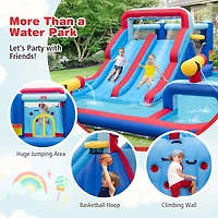 Inflatable Water Slide Park Kids Bounce House Climbing Jumping without Blower