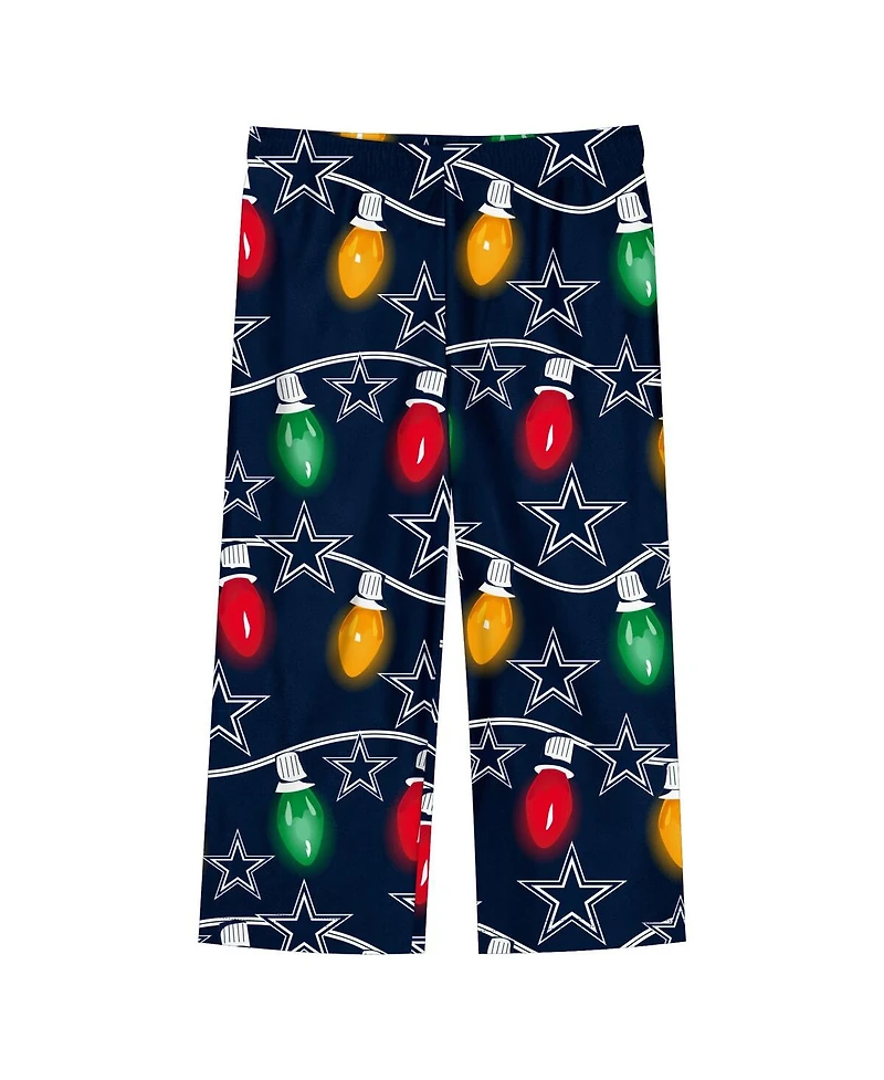 Outerstuff Toddler Dallas Cowboys Two-Piece Garland Holiday Long Sleeve Pajama Set