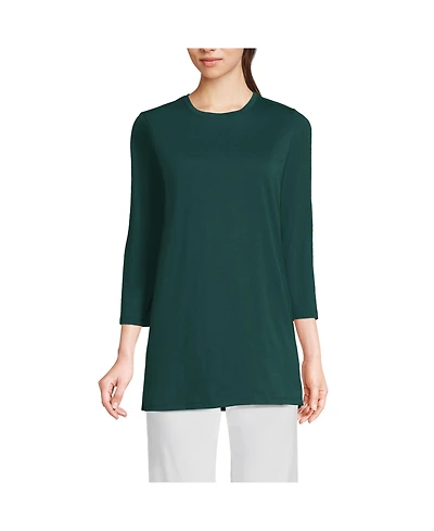 Lands' End Women's 3/4 Sleeve Cotton Supima Tunic