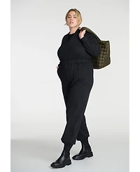 Eloquii Women's Elements Knit Jumpsuit