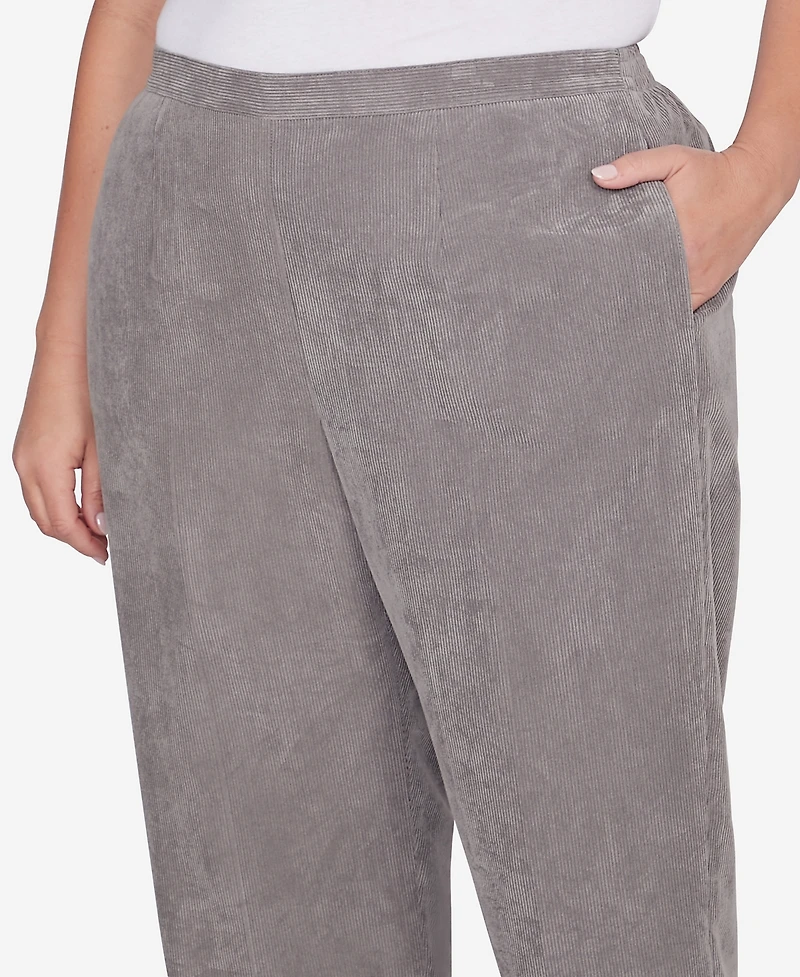 Alfred Dunner Plus Copenhagen Corduroy Average Length Pants