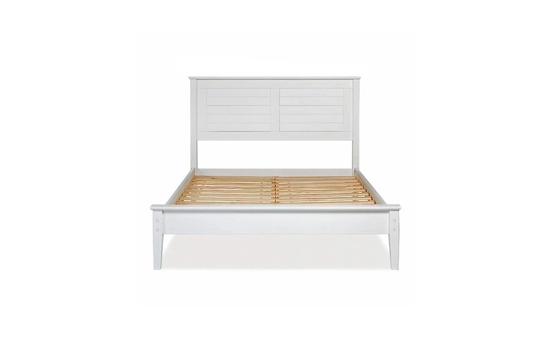 Modern Solid Pine Platform Bed – Sturdy Wood Slat Frame with Contemporary Design for Any Bedroom