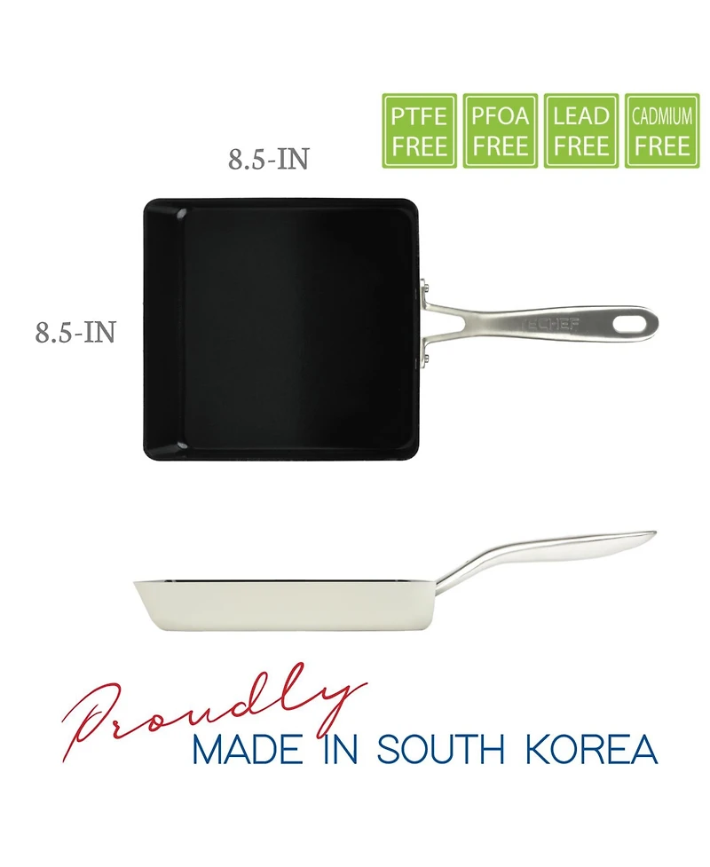 Techef - ValenCera - Ceramic Nonstick Tamagoyaki Japanese Omelette Pan/Egg Pan