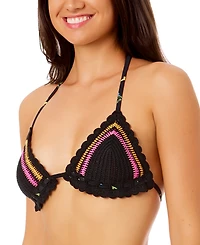 Salt + Cove Juniors' Crochet Halter Triangle Bikini