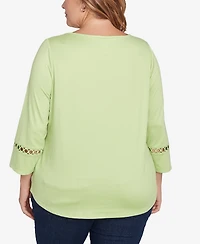 Ruby Rd. Plus Size Solid Stretch Jersey Top