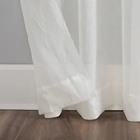 Crushed Sheer Voile Grommet Curtain Panel