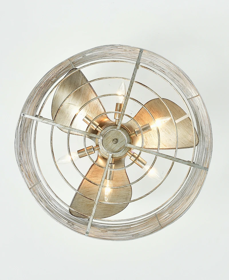 Home Accessories 24" Terrance 6-Light Indoor Ceiling Fan with Light Kit and Remote