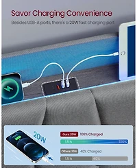 Slickblue Queen Size Floating Bed Frame with Led Lights for Modern Bedroom Decor