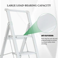 6 Step Stool Folding Step Stool with Handrails, Sturdy Step Stool for Adult, Gorilla Ladders 500LBS Capacity Sturdy& Portable Ladder for Home Kitchen