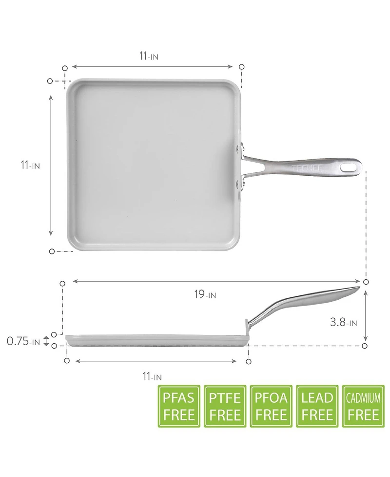 Techef - CeraTerra - 11 Inch Griddle Pan