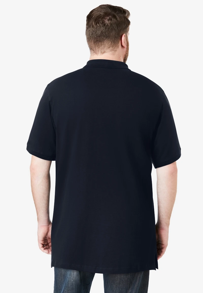 KingSize Big & Tall Longer-Length Shrink-Less Cotton Polo Shirt