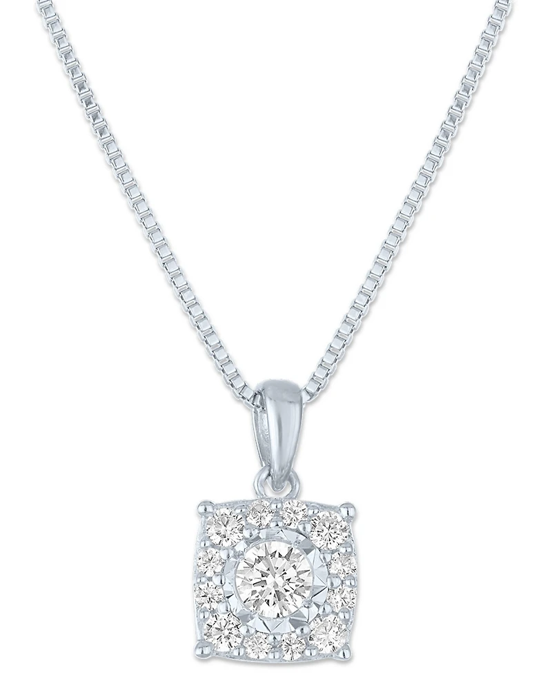 Forever Grown Diamonds 2-Pc. Set Lab Grown Diamond Pendant Necklace & Matching Stud Earrings (1 ct. t.w.) in Sterling Silver