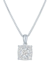 Forever Grown Diamonds 2-Pc. Set Lab Grown Diamond Pendant Necklace & Matching Stud Earrings (1 ct. t.w.) in Sterling Silver