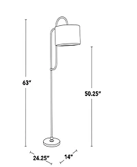 Lumisource Leslie 63" Art Deco Standard Floor Lamp