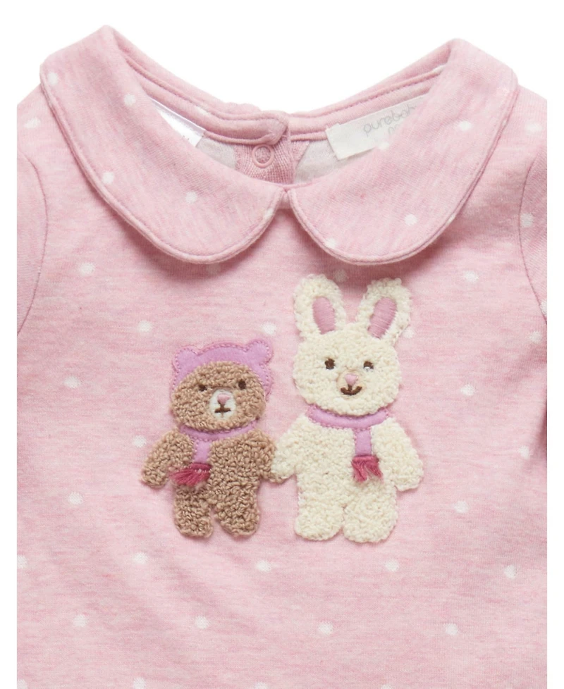 Purebaby Baby Girls Spot Coverall