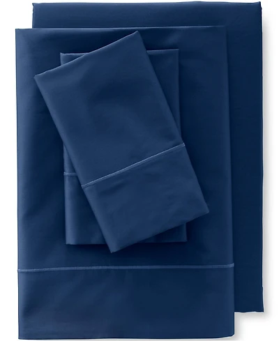 Lands' End 400 Thread Count Premium Supima Cotton No Iron Sateen Bed Sheet Set