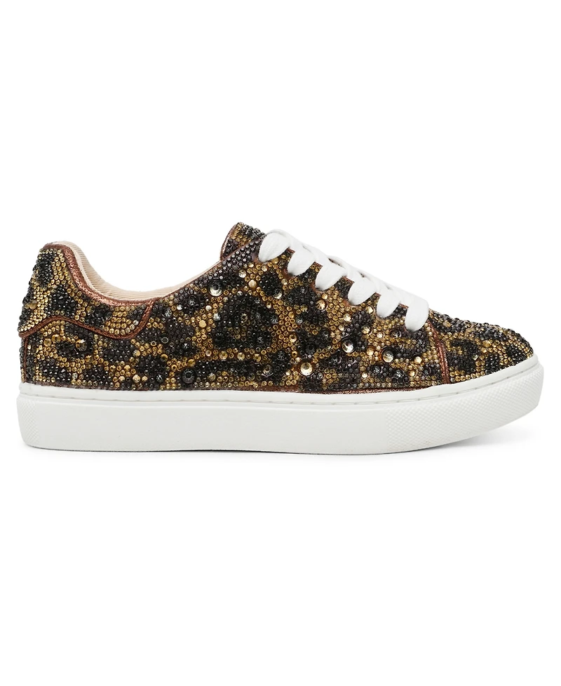 Betsey Johnson Little and Big Girls Sidny Rhinestone Sneakers
