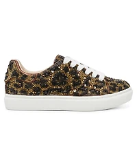 Betsey Johnson Little and Big Girls Sidny Rhinestone Sneakers