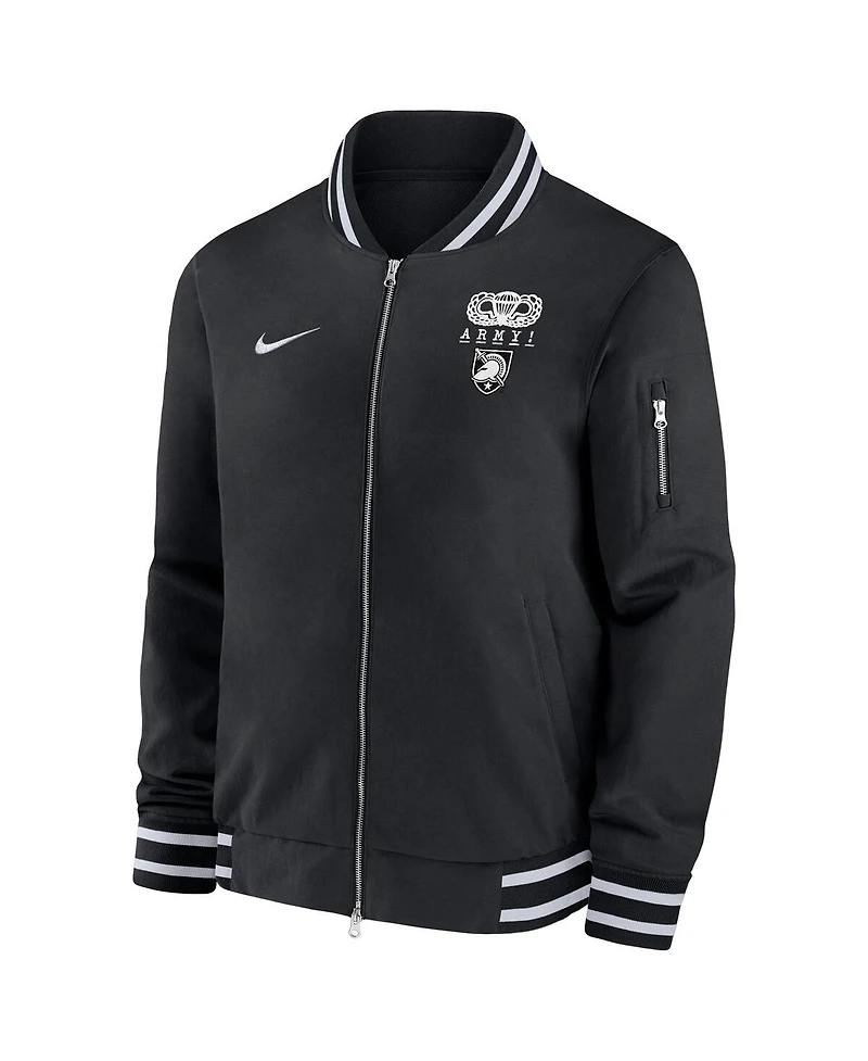 Nike Men's Black Army Black Knights 2024 Rivalry Collection Full-Zip Bomber Jacket