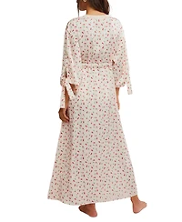 Free People Women's First Blush Printed 3/4-Sleeve Robe