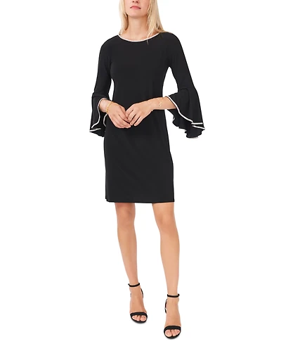 Msk Rhinestone-Trim Bell-Sleeve Dress