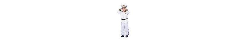 Dress Up America Kids White Navy Admiral Costume Set