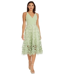 Dress the Population Plunging Darleen Neck Fit & Flare