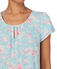 Lauren Ralph Lauren Women's Double-Flutter-Sleeve Keyhole-Neck Nightgown