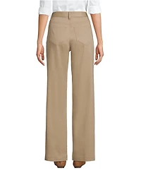 Lands' End Women's High Rise 5 Pocket Wide Leg Chino Pants