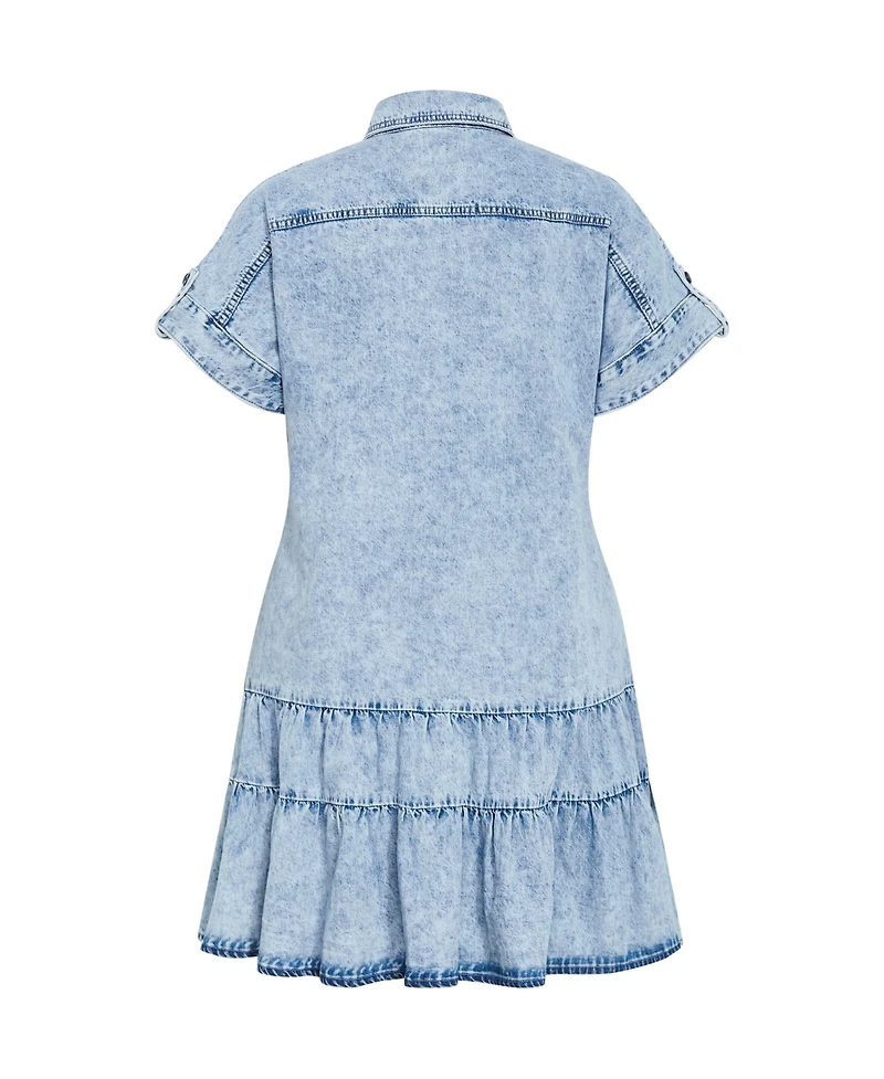 City Chic Plus Denim Layla Dress