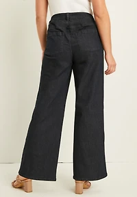 June + Vie Women's Curvie Fit Wide-Leg Jeans