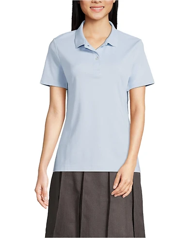 Lands' End Women's Short Sleeve Feminine Fit Interlock Polo Shirt