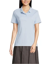 Lands' End Women's Short Sleeve Feminine Fit Interlock Polo Shirt