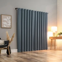 Aria Magnetic Closure Theater Grade 100% Blackout Back Tab Curtain Panel Pair