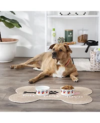 Bone Dry Rainbow Paw Pet Bowl Set/2