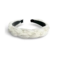 Blushing Braid Headband - White Pearl