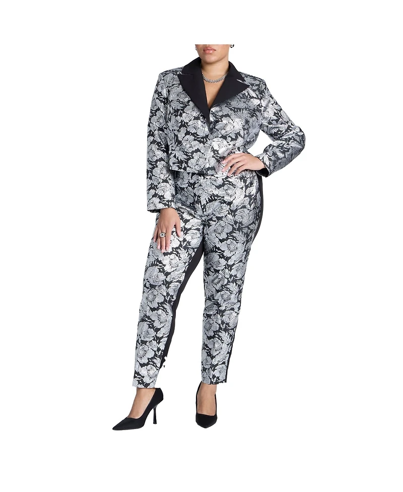 Eloquii Women's Brocade Pant