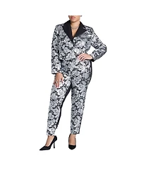 Eloquii Women's Brocade Pant