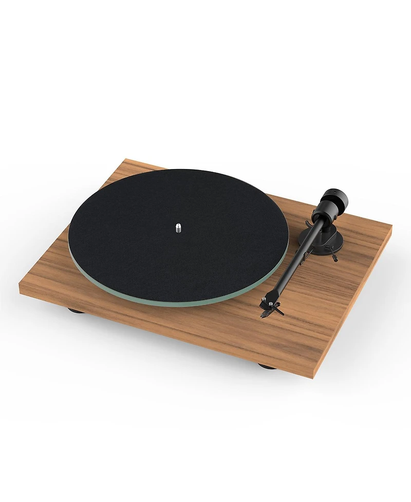 Pro-Ject T1 Evo Phono Turntable with Built-In Preamp & Ortofon Om 10 Mm Cartridge