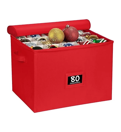 Christmas Ornaments Storage Box to Protect and Store up to 80-3" Ornaments