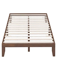 Gouun 14 Inch Full Size Wood Platform Bed Frame with Wood Slat Support