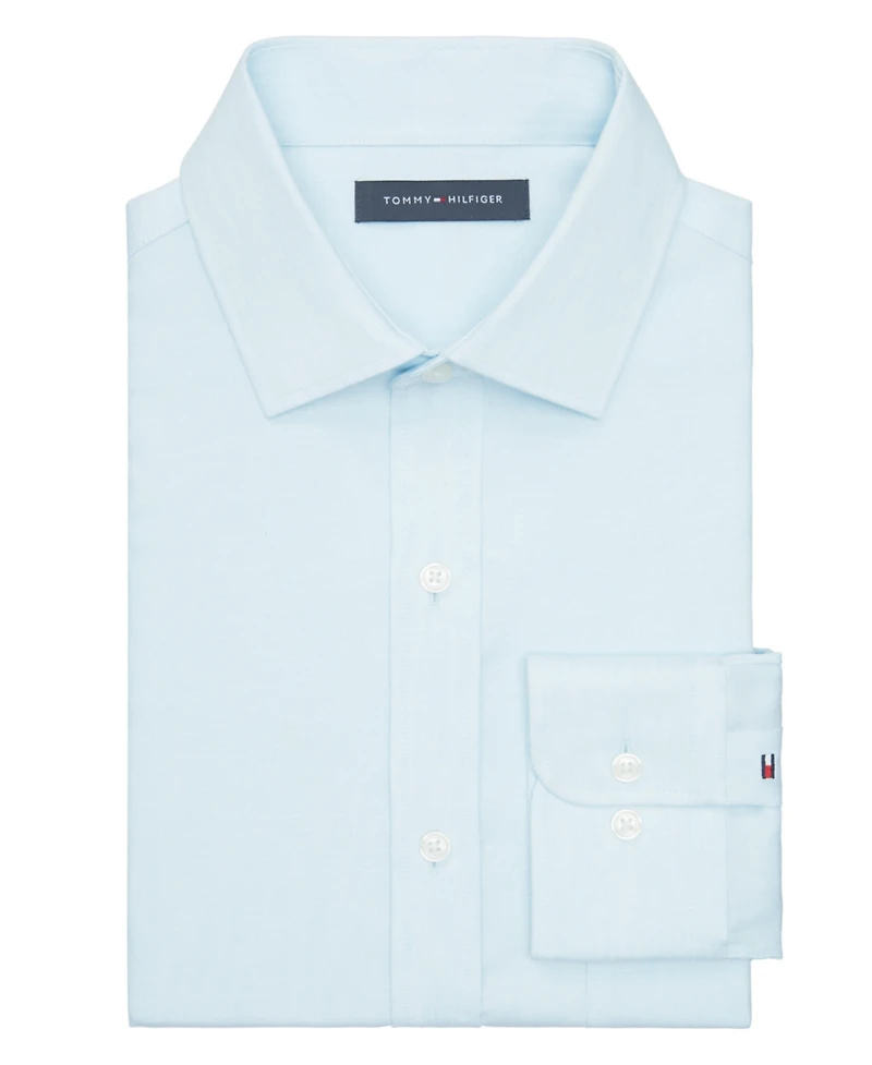 Tommy Hilfiger Mens Regular Fit Linen Dress Shirt