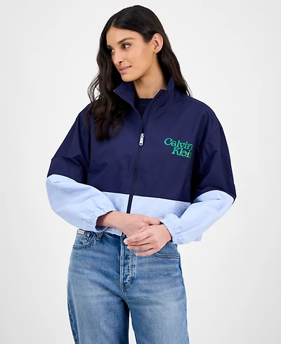 Calvin Klein Jeans Women's Colorblock Windbreaker Jacket