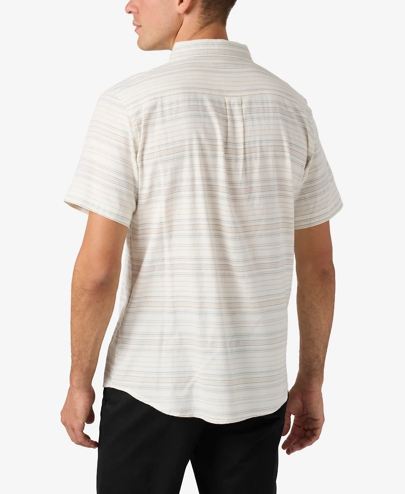 O'Neill Men's Seafaring Stripe Short Sleeve Stretch Shirt