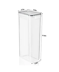 Sorbus 2 Pack Airtight (2.6L/88.4oz) Cereal Dispenser Container Set with Lids - Easy Pour, Stackable, Store Dry Food, Rice Pasta and more