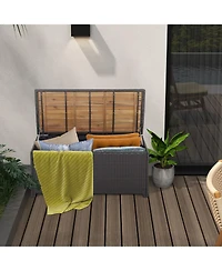Gouun 45 Gallon Outdoor Storage Bench with Zippered Liner