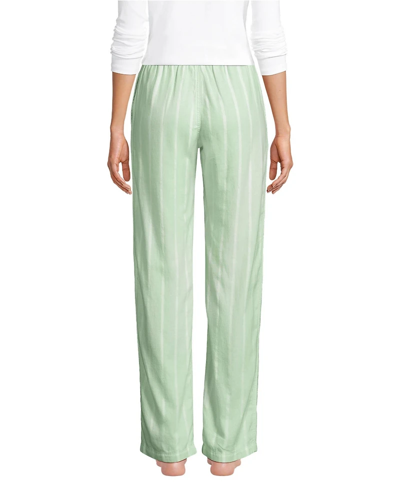 Lands' End Women's Print Flannel Pajama Pants