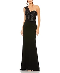 Mac Duggal Women's One Shoulder Draped Trumpet Gown
