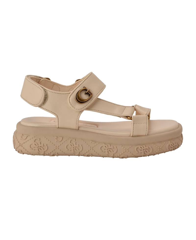 Guess Women's Lanara Quattro G Sporty Platform Footbed Sandals