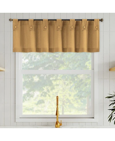 Archaeo Cotton Blend Button Tab Top Cafe Curtain Valance